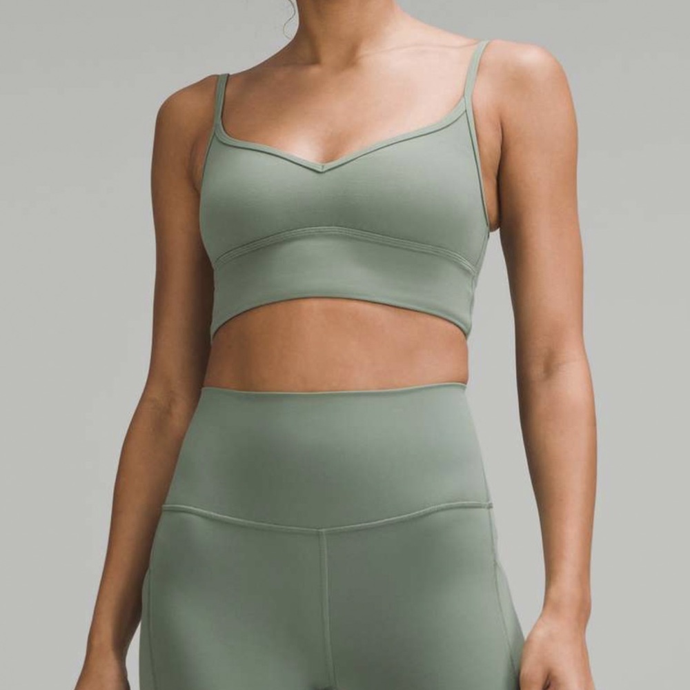Lululemon Align Sweetheart Bra *Light Support A/B Cup Grey Eucalyptus Sz 8